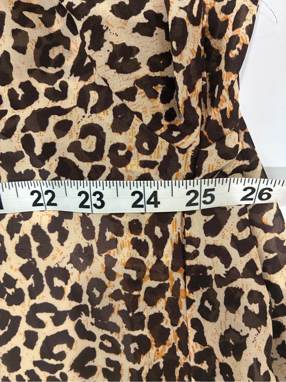 Leopard Print Open-Front sheer Kimono Cover-Up - Brown/Black - Picture 4 of 4
